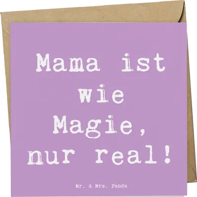 Produktbild von Mr. & Mrs. Panda Grußkarte Spruch Magische Mama - Lavendeltraum - Geschenk, Fürsorge, faltkarte, anlasskarte, Liebe, Verwandte, besondere Geschenke, doppelkarte, Freude