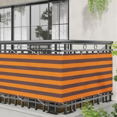 Produktbild von Möbel Balkonsichtschutz - Orange - CLORIS Balkonsichtschutz Orange und Braun 75x200 cm,0.46 Kg - 625335