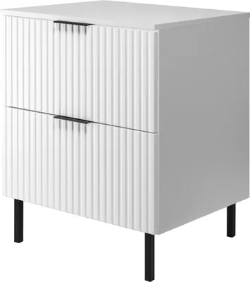 Produktbild von Badezimmerschrank, Weiß + schwarzer Griff, 60 x 77 x 46 cm