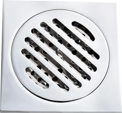Produktbild von Kupfer-Bodenablauf, verchromter, geruchsdichter Bodenablauf, Badezimmer-Bodenablauf, WC-Bodenablauf