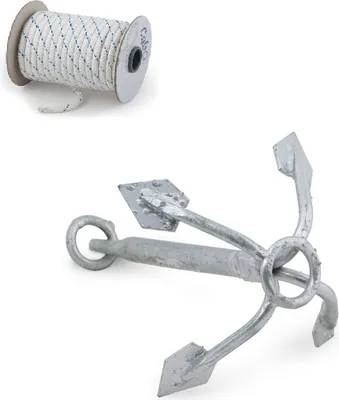 Produktbild von Anker-Set aus Wurfanker 1 kg + Leine 20 m Ø 12 mm