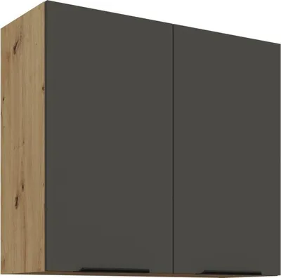 Produktbild von Oberschrank LUNARA – Breite 80 cm, Graphit/Eiche (Artisan)