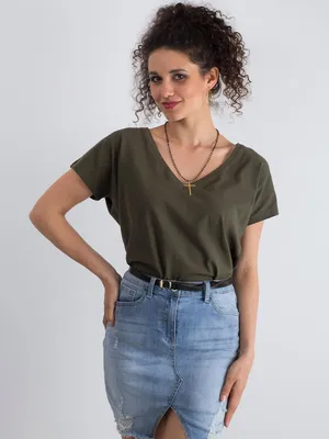 Produktbild von Basic Feel Good Kurzarm-T-Shirt für Frauen Tohnain khaki XS