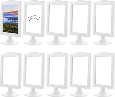 Productafbeelding van Famanu fotolijsten, set van 10 - 10 x 15 cm, wit, staand, dubbelzijdig
