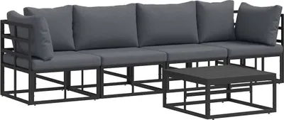 Obrázek produktu pro Maison Exclusive - Zahradní sedací souprava 5 ks černá kovová