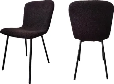 Produktbild von SalesFever Esszimmer-Stuhl im 4er Set | Bezug Bouclé Stoff | Beine Metall | B 44 x T 52 x H 79 cm | schwarz