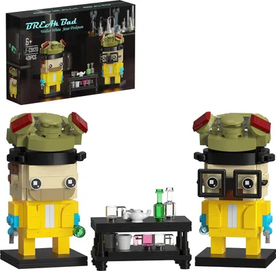 Produktbild von Break Bad Walter White und Jesse Pinkman Baukasten, Break Bad Figur Modellspielzeug, Geschenkidee für Fan & 6+ Kind(401Stk)