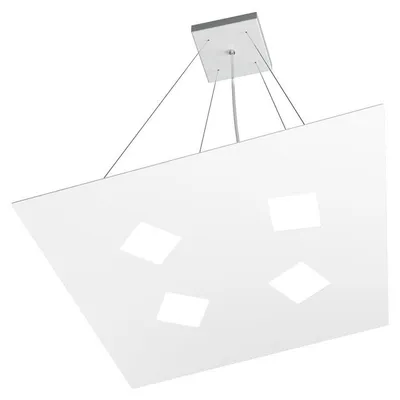 Produktbild von Moderne Aufhängung Hinweis Metall Weiß 4 Lichter Gx53