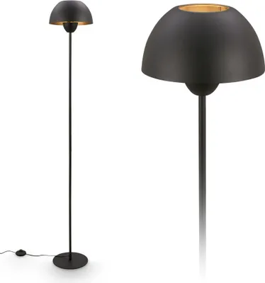 Immagine prodotto di Briloner GRYDE Lampada da terra, interruttore a cavo, attacco E27, max. 10W, nero, Ø25 x 156,5 cm