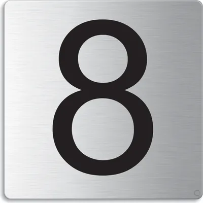 Produktbild von Türnummer I Zimmernummer I EdeIstahI TürschiId "8" I 85x85 mm I Nr.48308
