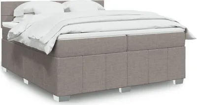 Produktbild von Hochwertig Boxspringbett mit Matratze Taupe 200x200 cm Stoff 3289479