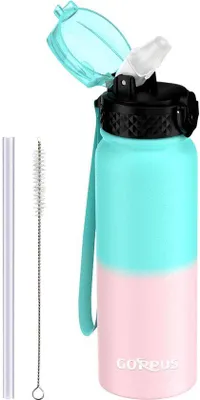 Immagine prodotto di Borraccia in acciaio inossidabile da 600 ml, adatta allo sport, a tenuta stagna, senza BPA