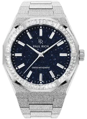 Produktbild von Paul Rich PR-46706 Herrenuhr Moissanite Frosted Star Dust II Silver 43mm 5ATM
