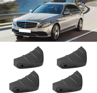 Produktbild von 4 Stück Auto-Heckstoßstangen-Lippenspoiler, Haifischflossen-Stil, Schwarz, Universal-Teile