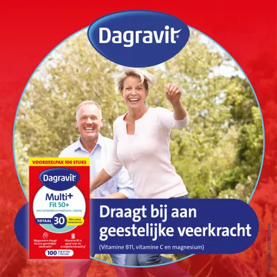 Productafbeelding van Dagravit Totaal 30 Vitaal 50+ Multivitaminen (100 tabletten)