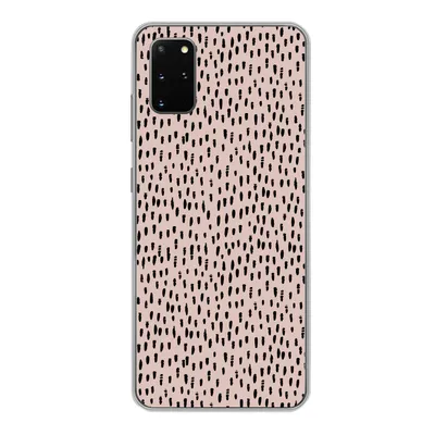 Produktbild von MuchoWow® Handyhülle Schutzhülle Hülle für Samsung Galaxy S20 Plus Polka dots - Rosa - Schwarz Silikon Softcase Handy Hülle - Hartschale