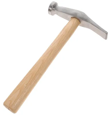 Schusterhammer aus Karbonstahl, Holzgriff, 24,5 cm, weiß
