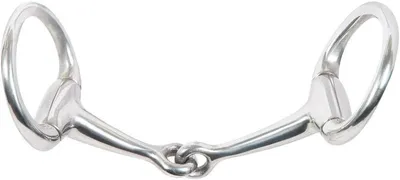 Productafbeelding van Pony Olijfkopgebit - Paardenbit Trense - Paardrijden Training - Ergonomisch Gevormd - 85 - 115 cm - Zilverkleurig