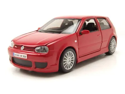 Immagine prodotto di Maisto modellino auto VW Golf 4 R32 colore rosso, scala 1:24