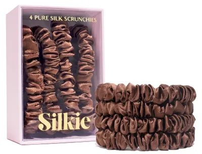 Zdjęcie produktu dla Zestaw 4 gumek do włosów z czystej jedwabiu morwowego