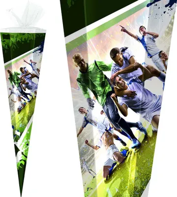 Produktbild von Stylex Schultüte 85 cm Jungen 2025, Motiv:Fussballspieler