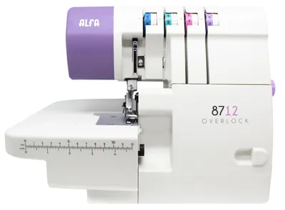 Overlockmaschine 2/3/4 Fäden, bürstenloser Motor, 1300 St/min, weiß
