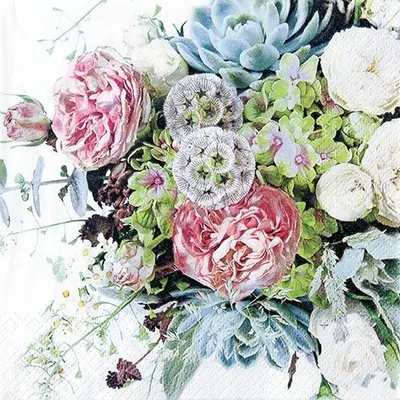 Produktbild von 20 Servietten Flower Variety - Bunte Blumenvielfalt 33x33cm