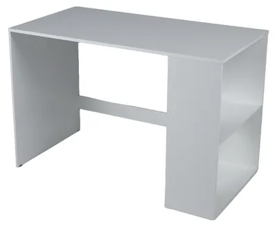 Produktbild von KOMFOTTEU Freistehender Schreibtisch, Computertisch holz mit 2 offenen Seitenregalen, große Arbeitsfläche & reichlich Beinfreiheit, Bürotisch, Arbeitstisch für Arbeitzimmer, Büro & Wohnzimmer, 122 x 60 x 75 cm