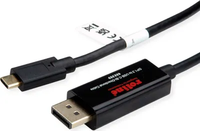 Produktbild von ROLINE Adapterkabel USB-C - DisplayPort, v1.2, bidirektional, ST/ST, 2 m