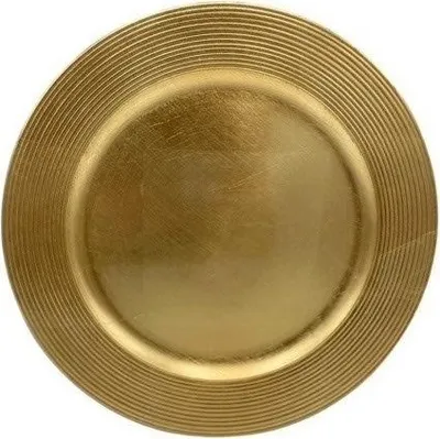 Image de Assiette, assiette décorative, assiette de présentation élégante 33 cm T-05 Golden