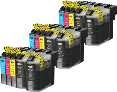 Produktbild von vhbw 15x Tintenpatronen kompatibel mit Brother DCP-J 4110DW, 4110W Drucker + Chip (Kompatibel)