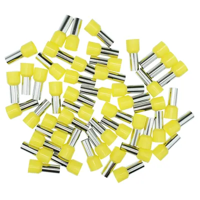 Produktbild von Aderendhülsen 25mm² (gelb), isoliert, 50 Stück