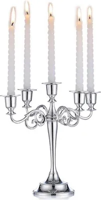 Immagine prodotto di Candeliere in lega di alluminio casa d'argento decorazione da tavolo matrimonio 11 * 27 cm