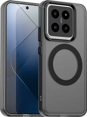 Image de Etui magnétique pour Xiaomi 14 Pro, étui antichoc fin, mat et translucide Noir
