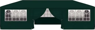 Immagine prodotto di Tenda professionale per feste con pareti laterali 4×9 m verde 90 g/m²