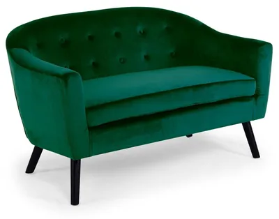 Image de MENZZO Canapé 2 places scandinave Savoy Velours Vert