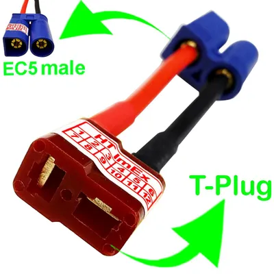 Produktbild von EC5 Stecker auf T-Plug Buchse Adapterkabel Lipo Adapter Goldstecker Akku Deans