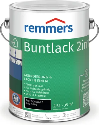 Produktbild von Remmers Aidol Buntlack 2,5 l - Farbe: Tiefschwarz