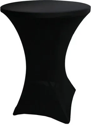 Produktbild von (Schwarz) 80X 110cm Stehtischhusse Stretch Husse für Bistrotisch Stehtisch Stehtischhussen