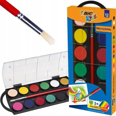 Immagine prodotto di Acquerelli scolastici 12 colori