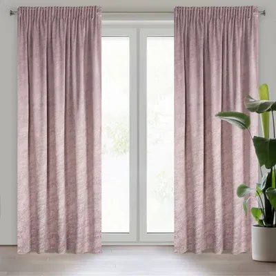 Zdjęcie produktu dla Eurofirany 387405, Przezroczysty, Różowy, Wzór, Poliester, Wiszący hak, 200 g/m²