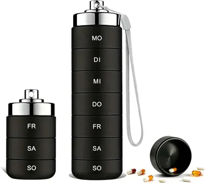 Obrázok produktu pre Puzdro na lieky 7 dní, hliník, vodotesné, na cesty