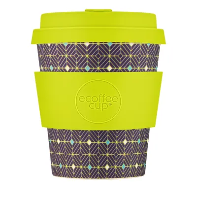 Produktbild von Ecoffee Cup Hubertus Primus PLA - Becher to Go 240 ml - Gelb Silikon