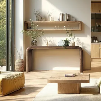 Image de ROMY - Console épurée en bois de mindi