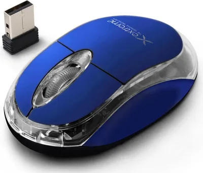 Obrázek produktu pro Extrémní bezdrátová 2,4 GHz optická myš 3D USB Harrier modrá
