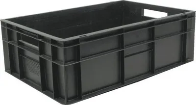 Produktbild von Durchlässiger Transportbehälter Grau 60 x 40 cm H 20 cm - 40 Liter