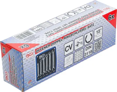 Image de BGS 1745 Jeu de clés mixtes ouvertes, 6 pcs.