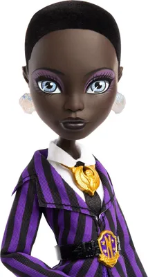 Produktbild von Monster High x Wednesday-Sammelpuppe, Bianca Barclay in Nevermore Academy-Uniform, Modepuppe, Weiblich, 6 Jahr(e), Junge/Mädchen, 290 mm, Mehrfarbig