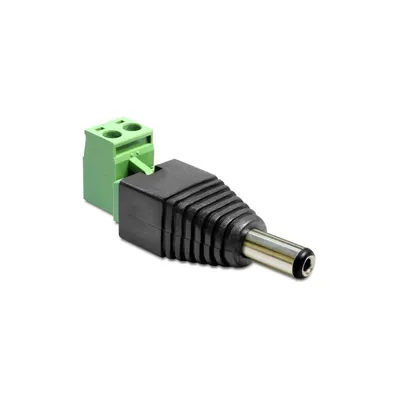 Productafbeelding van Delock adapter, DC 2.1 x 5.5 mm mannelijk > klemmenblok - voeding - 2-polige klemmenstrook (man) naar gelijkstroomstekker 2,1 mm (man)