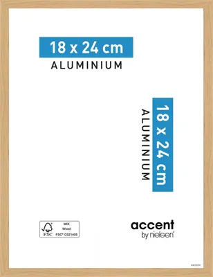 Produktbild von accent by nielsen Aluminium Bilderrahmen Duo, 18x24 cm, Eiche